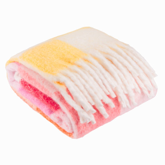Maisie Decke Citrus Blush kariert – 130 × 180 cm