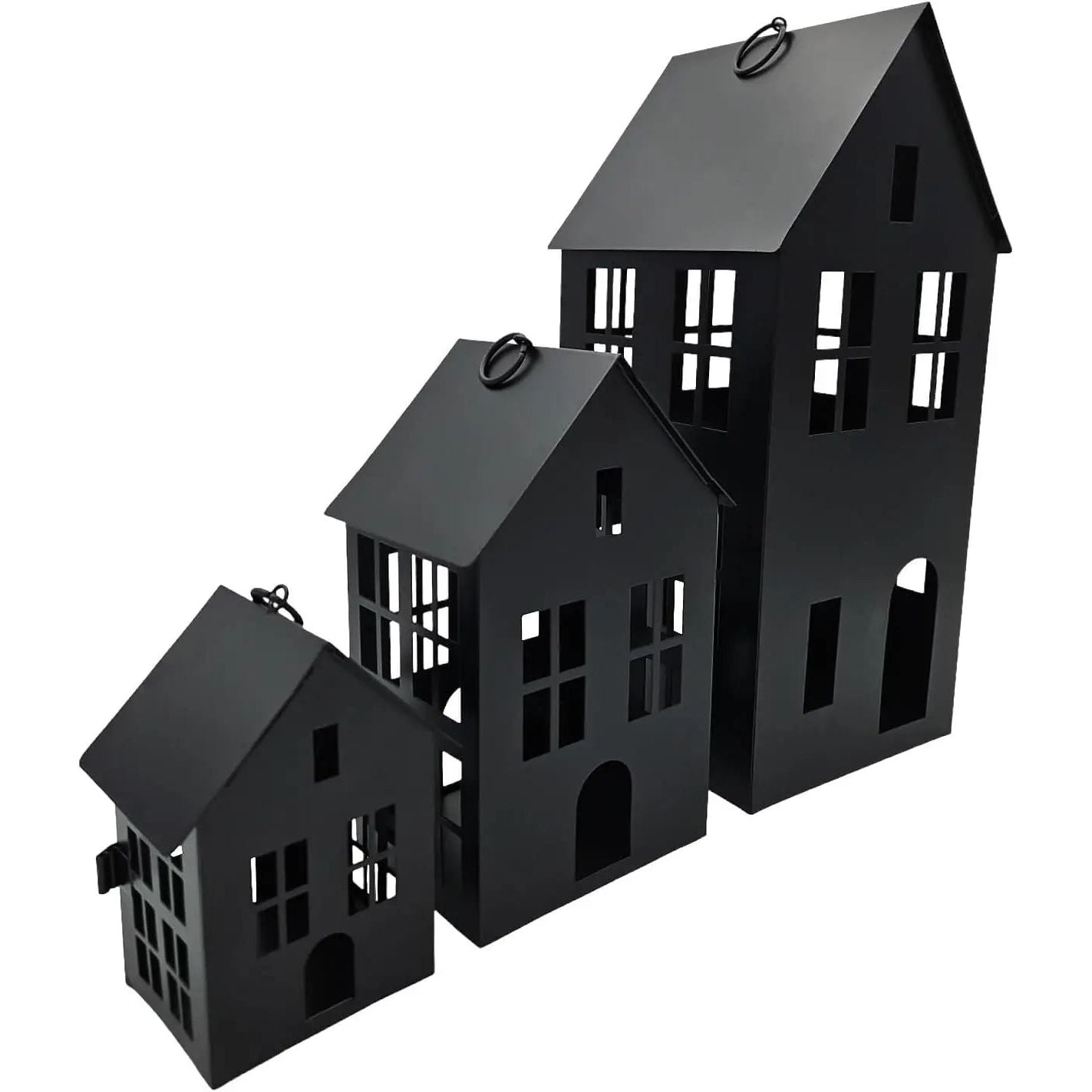 3er Set Laternenhäuser