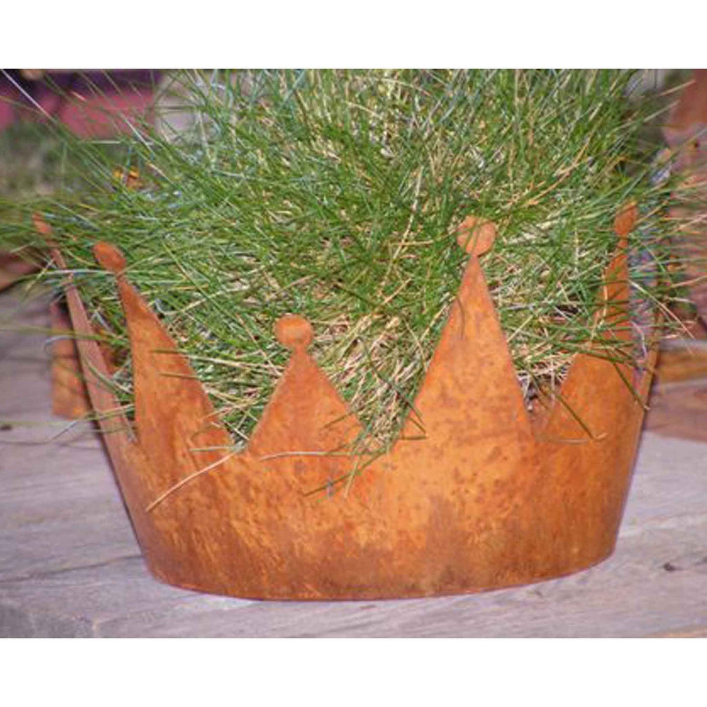 Deko Krone zum Bepflanzen – Edelrost Gartendeko