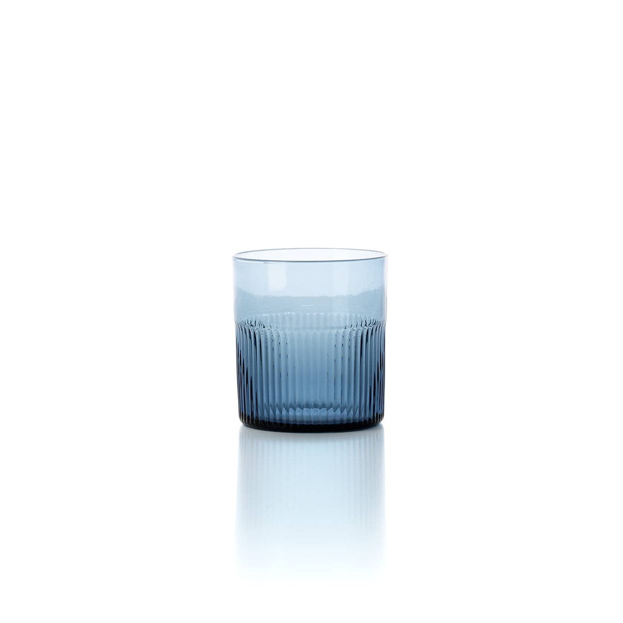 Der Azure Rippled Low Tumbler - Blau