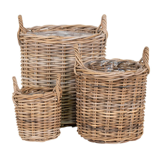 Runde Weidenkörbe – 3er Set