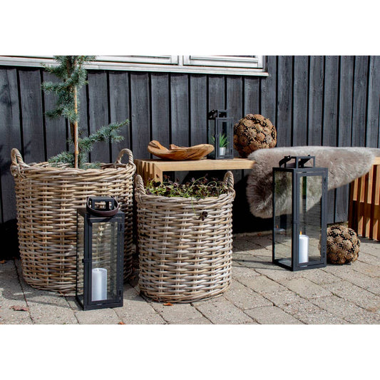 Weidenkörbe rund – 2er Set