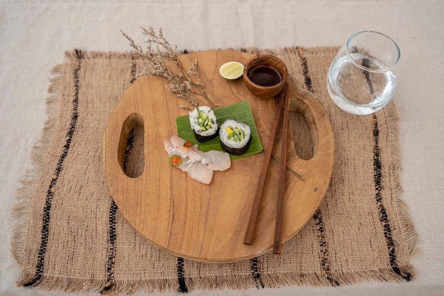 The Teak Root Tablett – Natur, Größe S