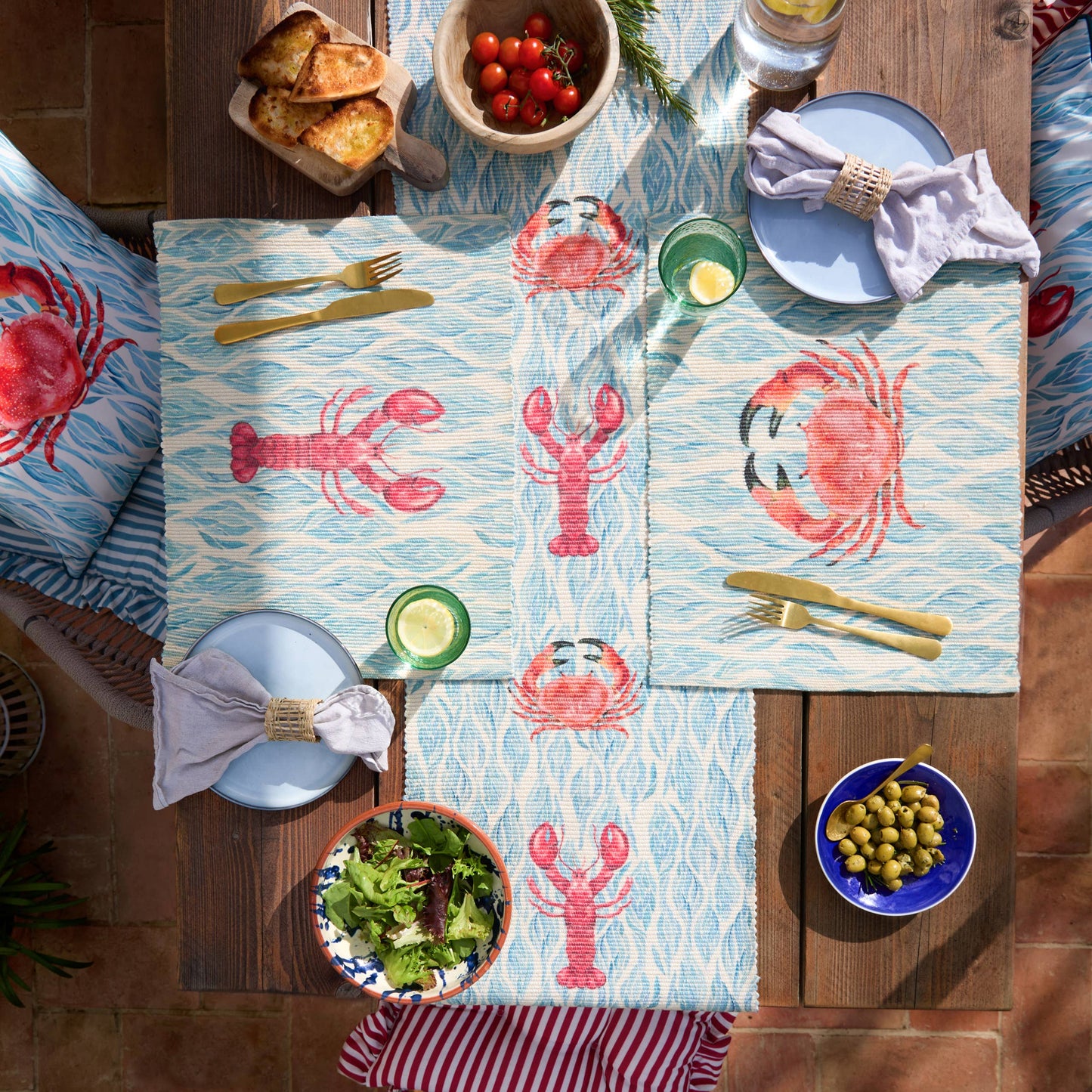 Abersoch Tischsets Marine – 4er-Set für drinnen & draußen