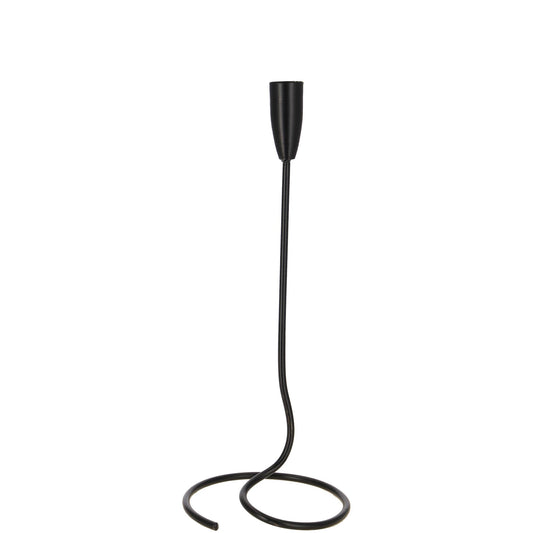 Metall Kerzenhalter Lano, D13cm, H32cm, Schwarz