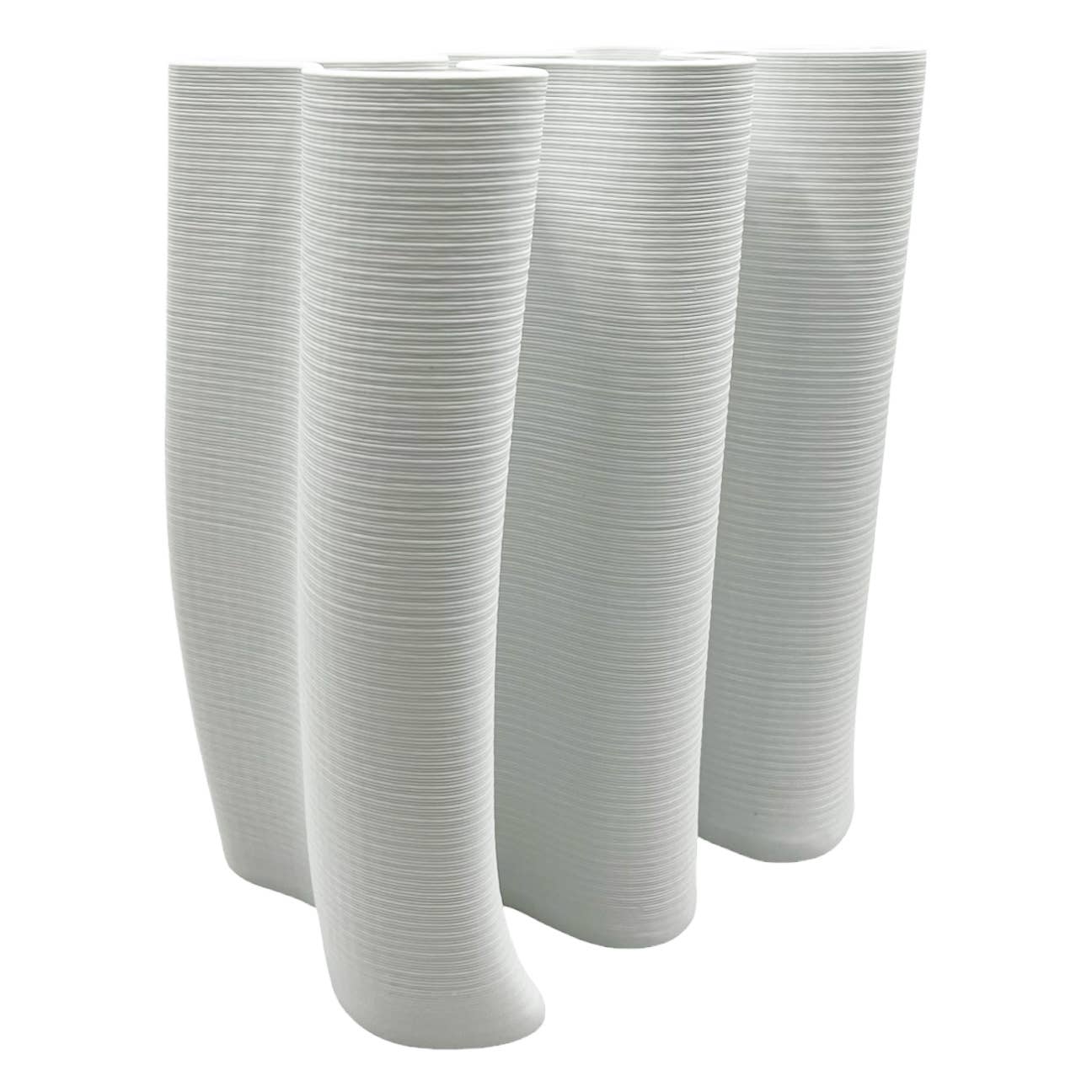 26 cm hohe moderne weiße Keramikvase