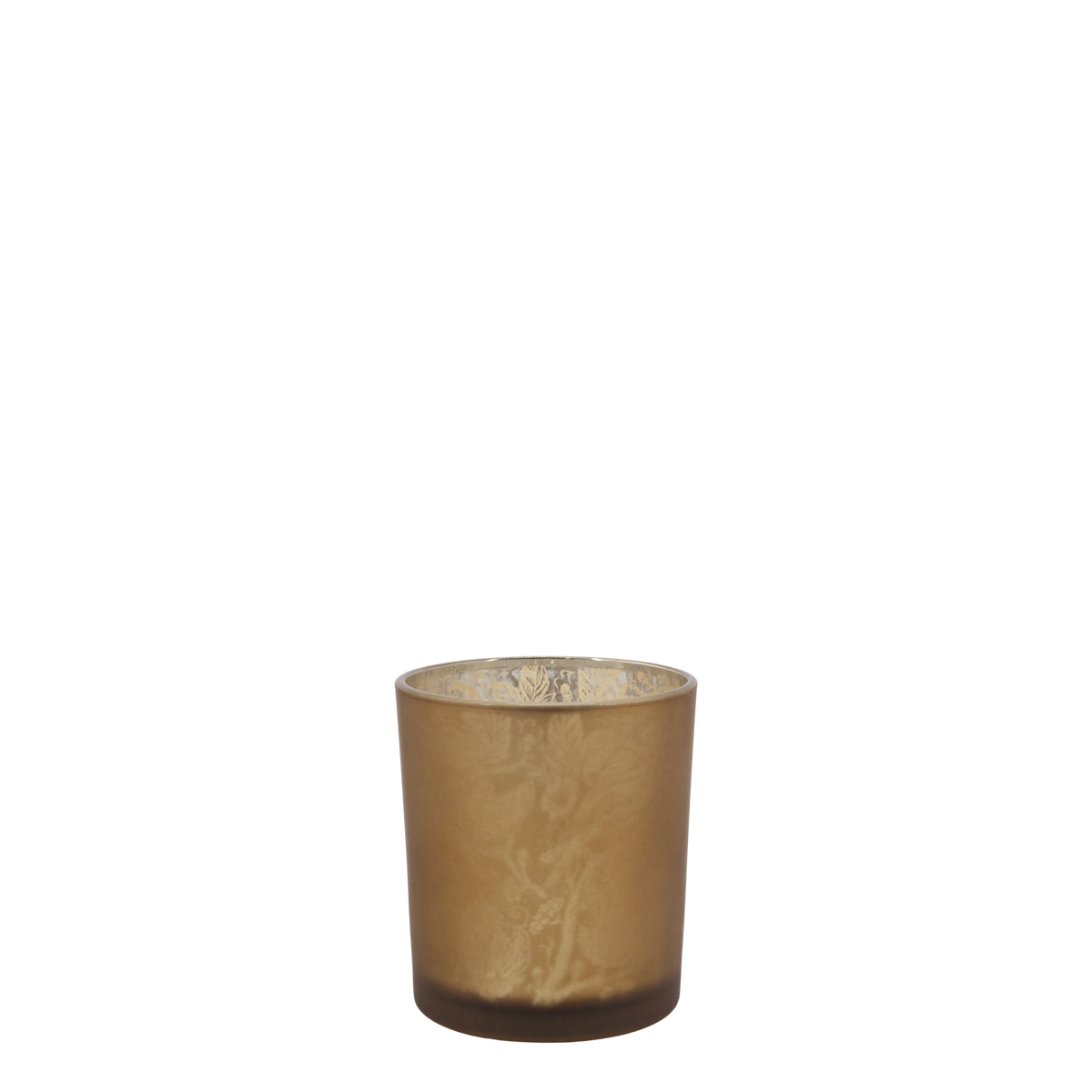 2er Set Windlichter, aus Glas, mit floralem Muster
