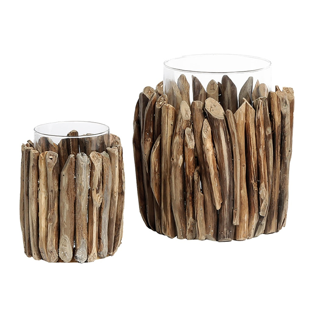 Windlicht Teak Lagoon – 2er-Set