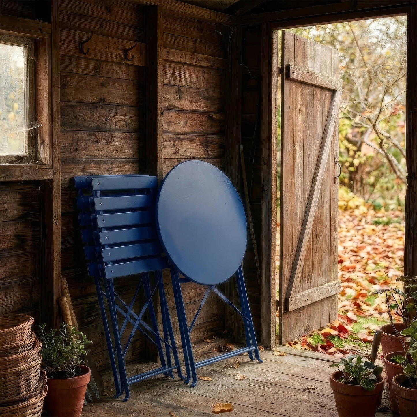 2-Sitzer Sussex Bistro-Set – rund: Gelb