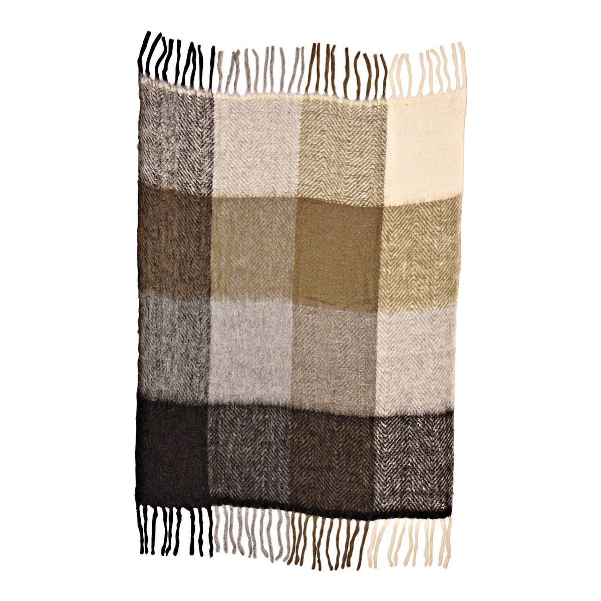 Luxus Chalet Kuscheldecke 130 × 170 cm – Grau kariert
