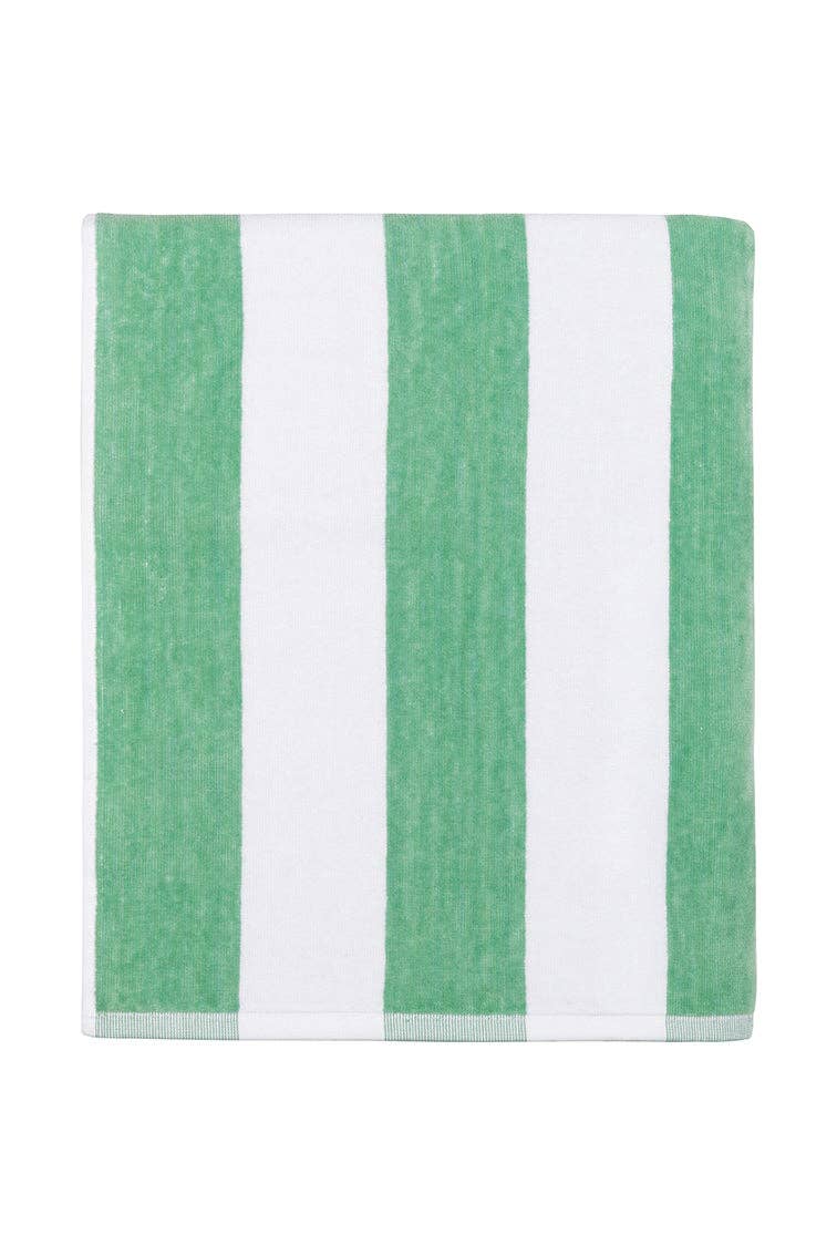 Strandtuch Gibalta Green gestreift – 100 × 180 cm