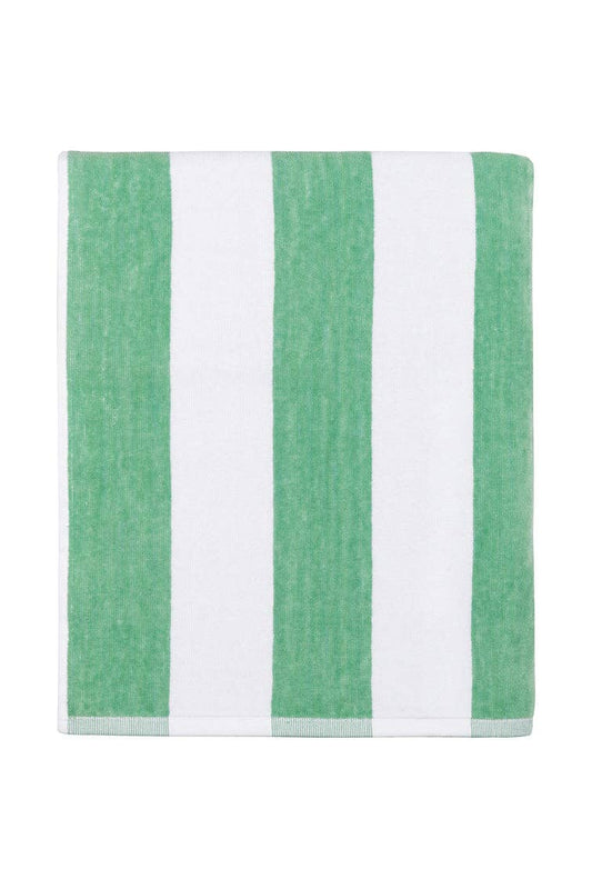 Strandtuch Gibalta Green gestreift – 100 × 180 cm