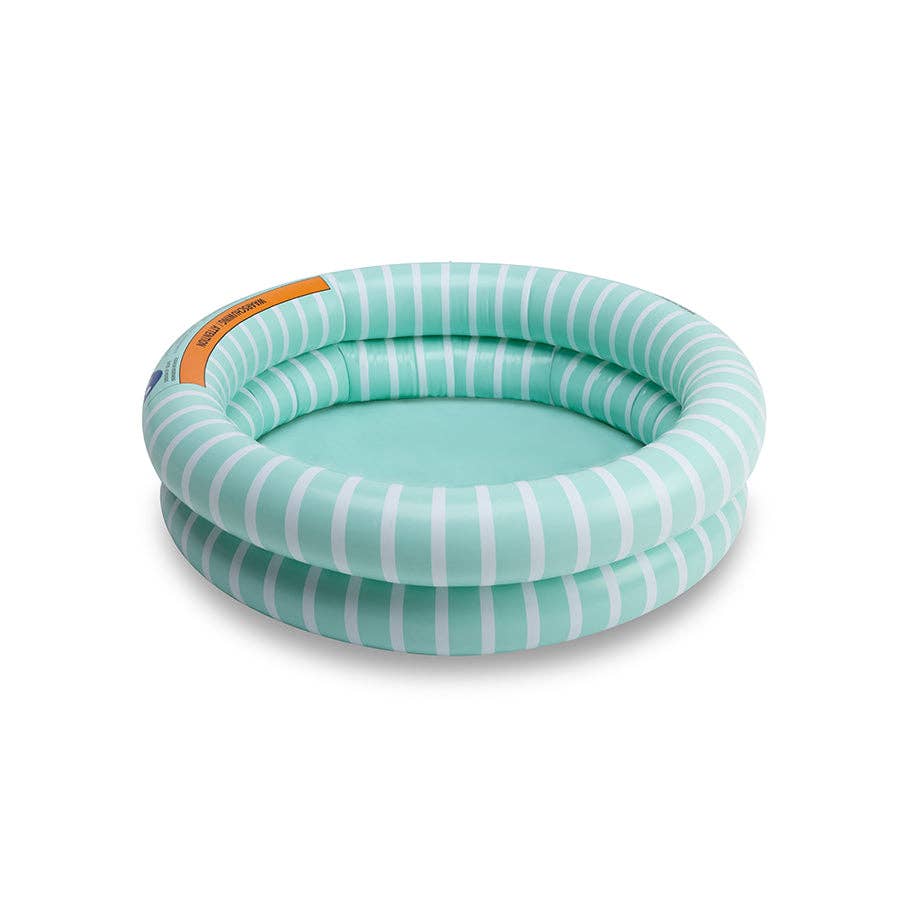 Baby Pool Grün/Weiß gestreift – Ø 60 cm
