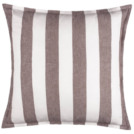 Hayle Outdoor-Kissen Schokolade gestreift – 50 × 50 cm