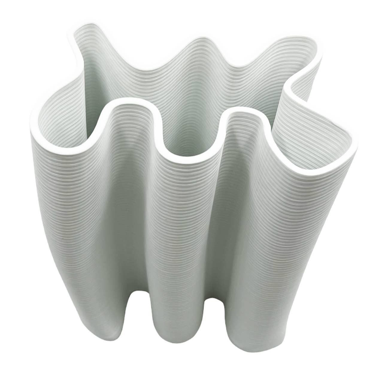 26 cm hohe moderne weiße Keramikvase