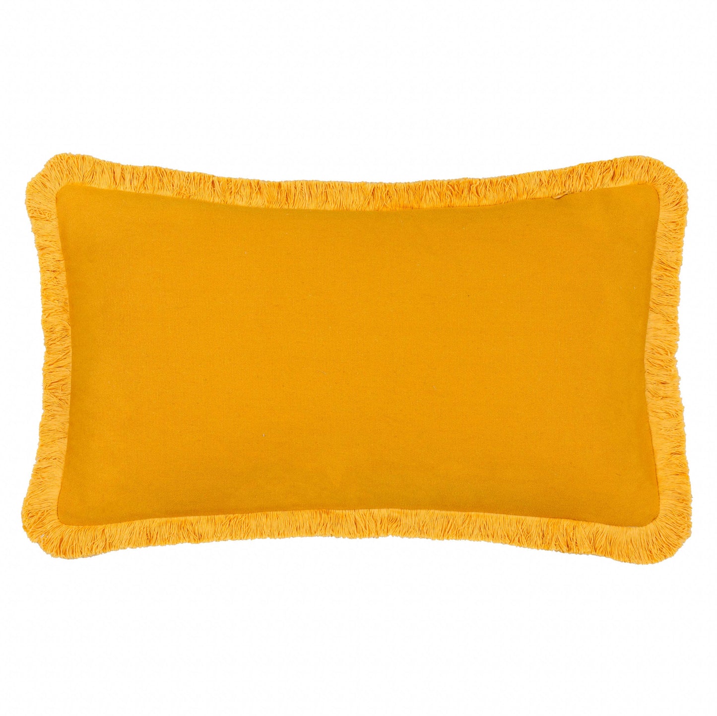 Soleil Kissen Gelb bestickt – 30 × 50 cm