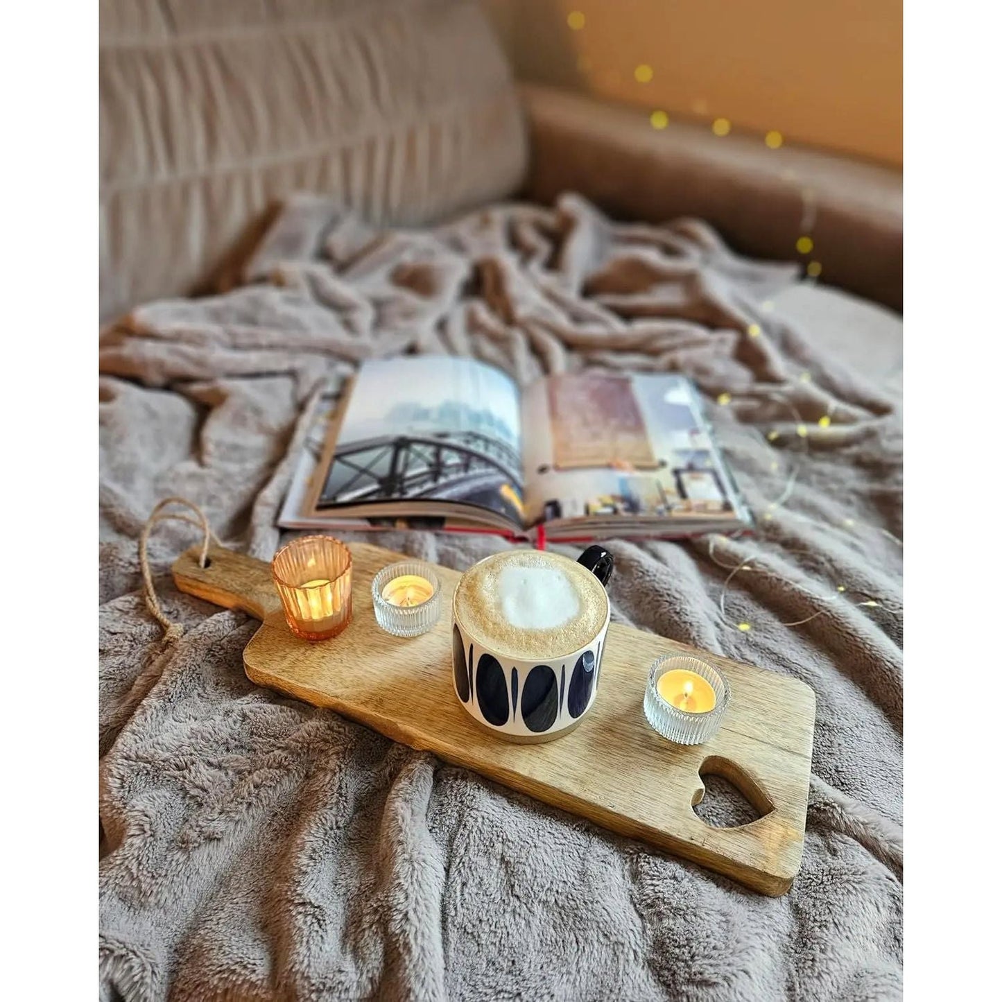 Schneidebrett Holz Mangoholz HERZ Küchenbrett Brotschneidebrett Holzbrett 50 cm