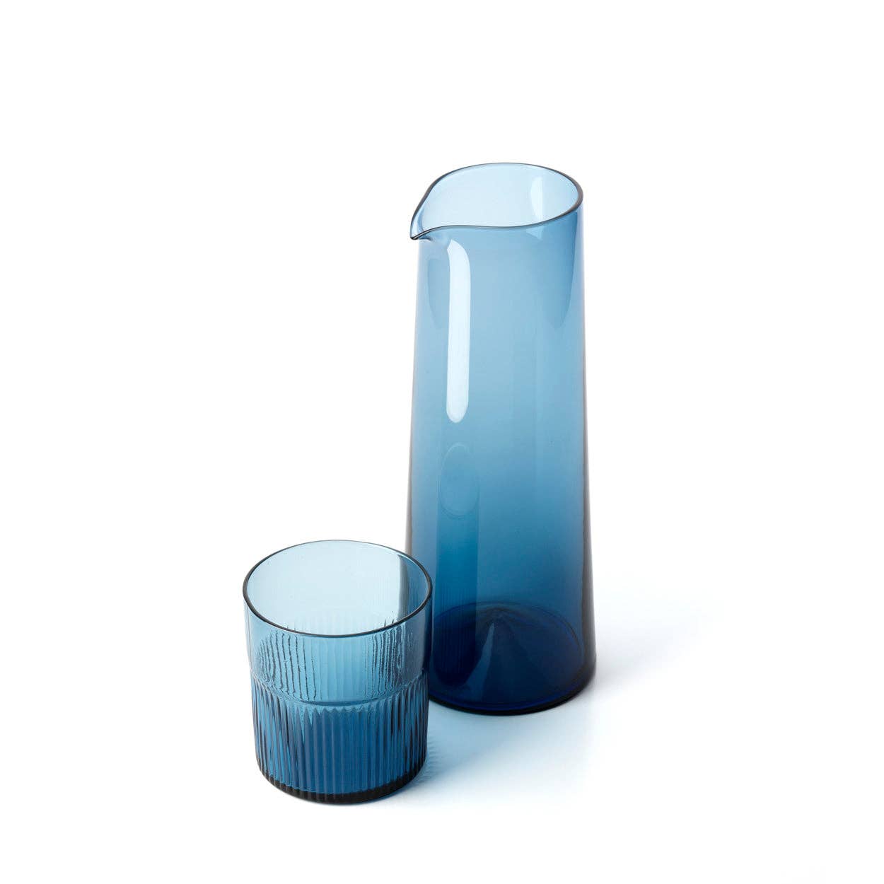 Der Azure Rippled Low Tumbler - Blau