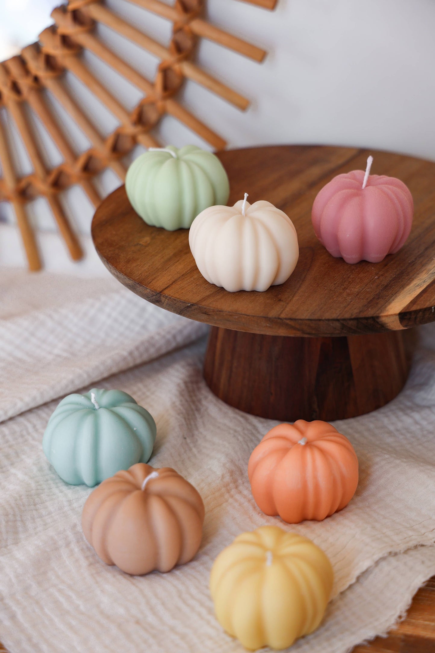 Handgemachte Kürbis Kerze