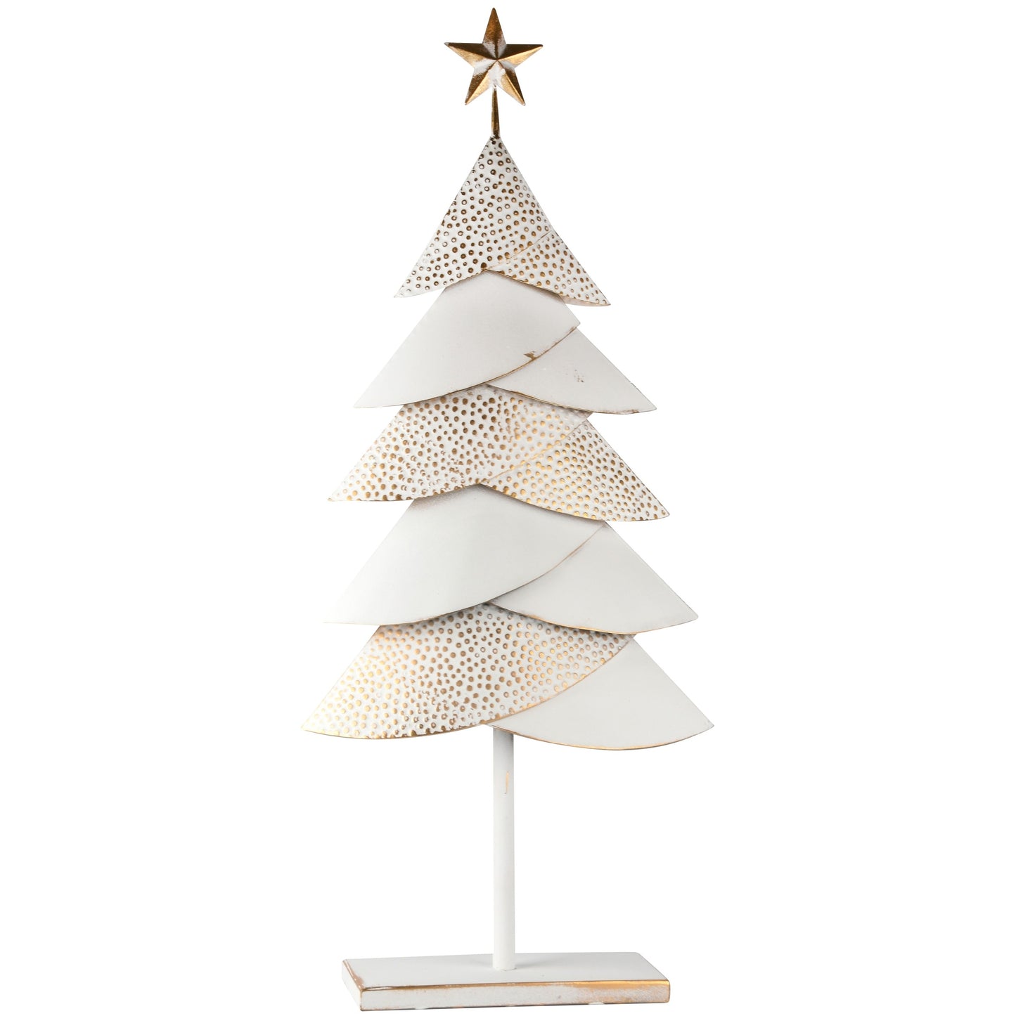 Großer Deko-Baum mit Stern weiß/gold