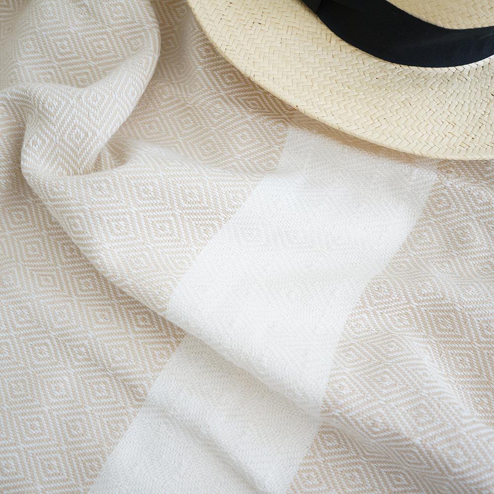 Hamamtuch Charlotte beige - handgewebt