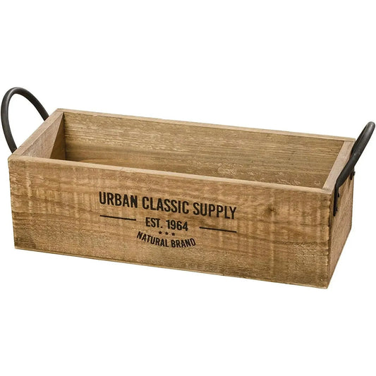 Holzkiste braun Dekokiste shabby Kiste Obstkiste Holz Deko Landhaus mit Griffen