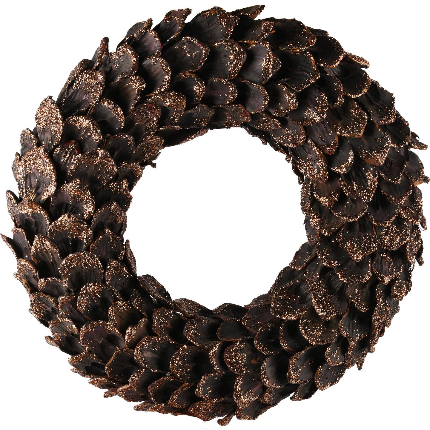 Kranz mit Blättern, Braun