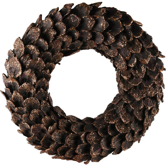Kranz mit Blättern, Braun