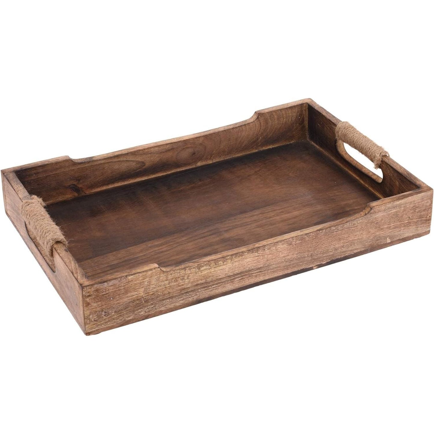 Tablett Serviertablett Holz Mango braun Holztablett Deko Dekotablett dunkelbraun