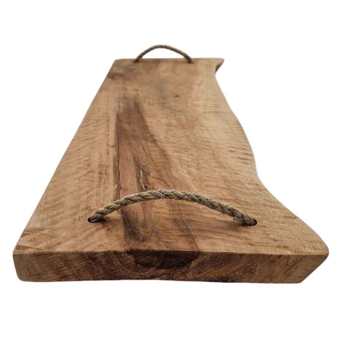 Serviertablett Holz Servierbrett Anrichteplatte Platte Tablett braun 50 cm Lang