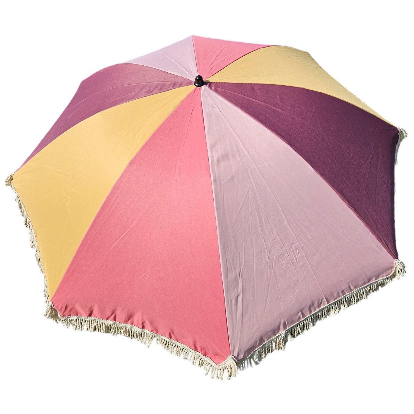Sonnenschirm Strandschirm Schirm UV Schutz Fransen ROSA GELB knickbar Ø 170 cm
