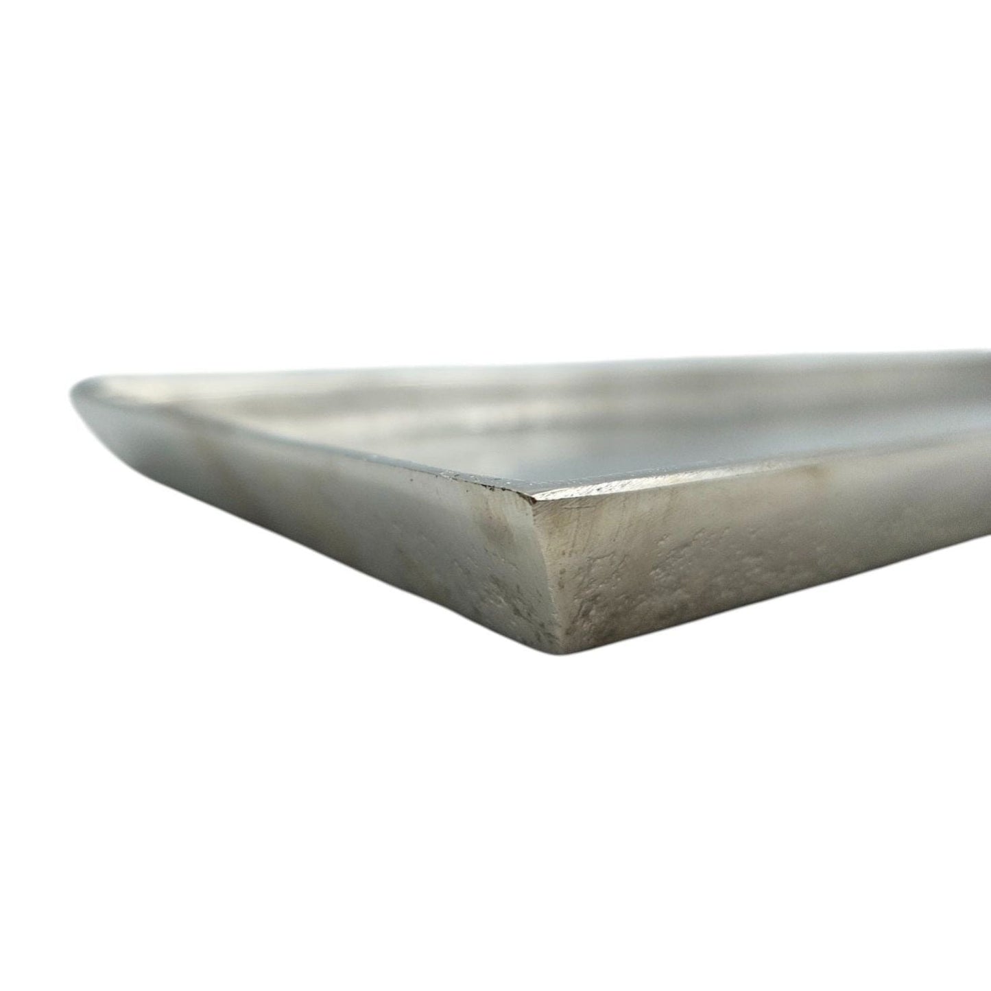 Tablett Deko Metall 44x13 cm silber Kerzentablett Dekotablett Dekoschale rechteckig