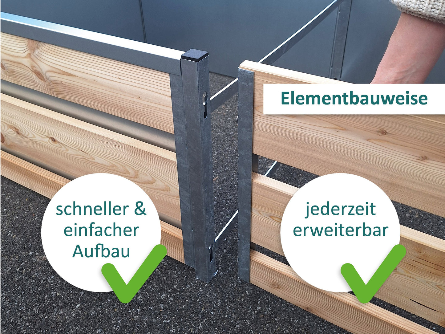 Hochbeet "Sprössling" I-Form | Höhe: 65 cm