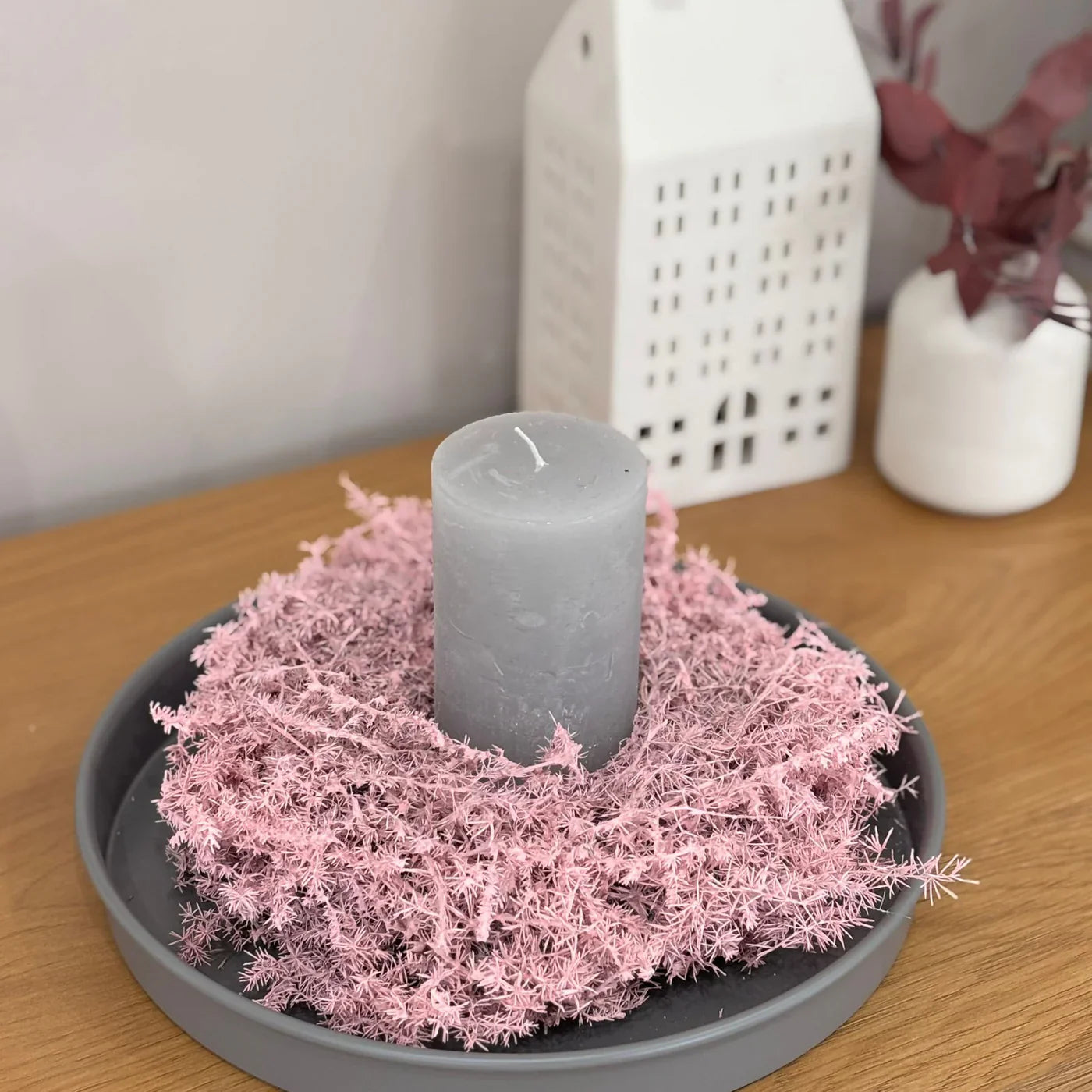 Asparaguskranz in Rosa - Spargelkraut