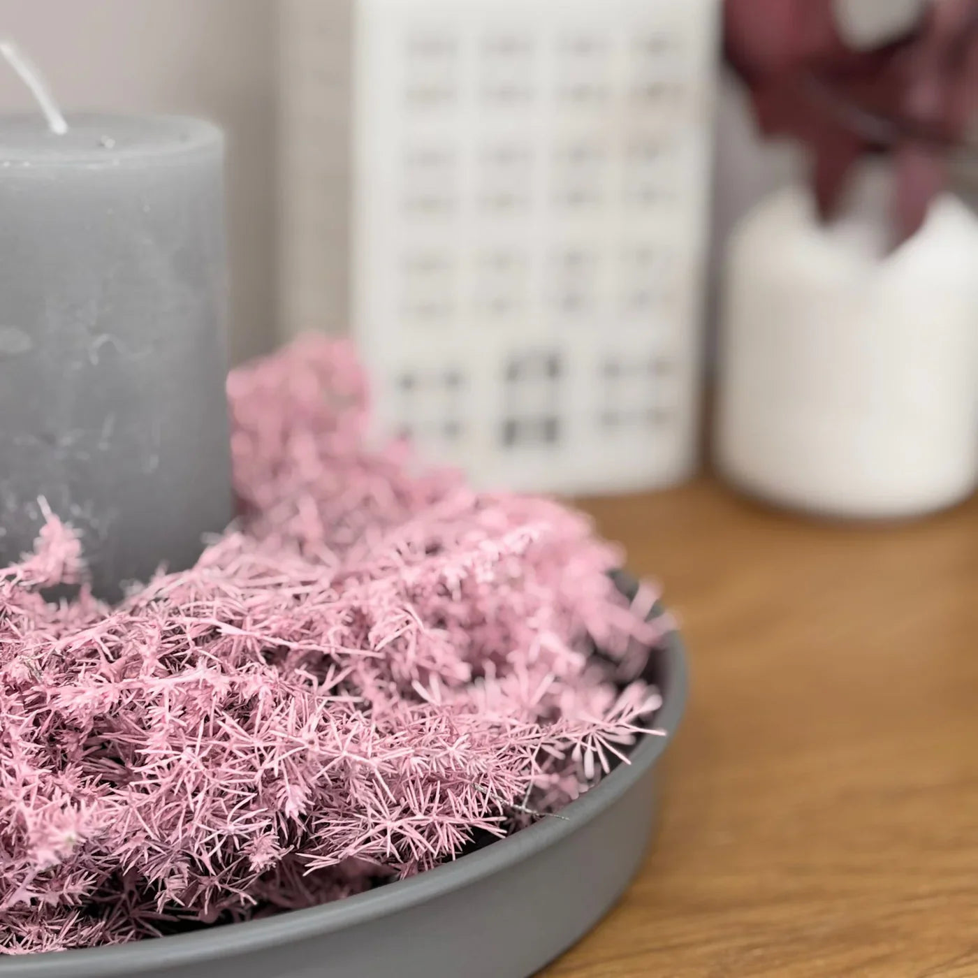 Asparaguskranz in Rosa - Spargelkraut