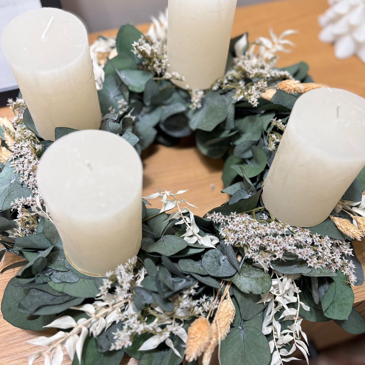 Adventskranz Trockenblumen