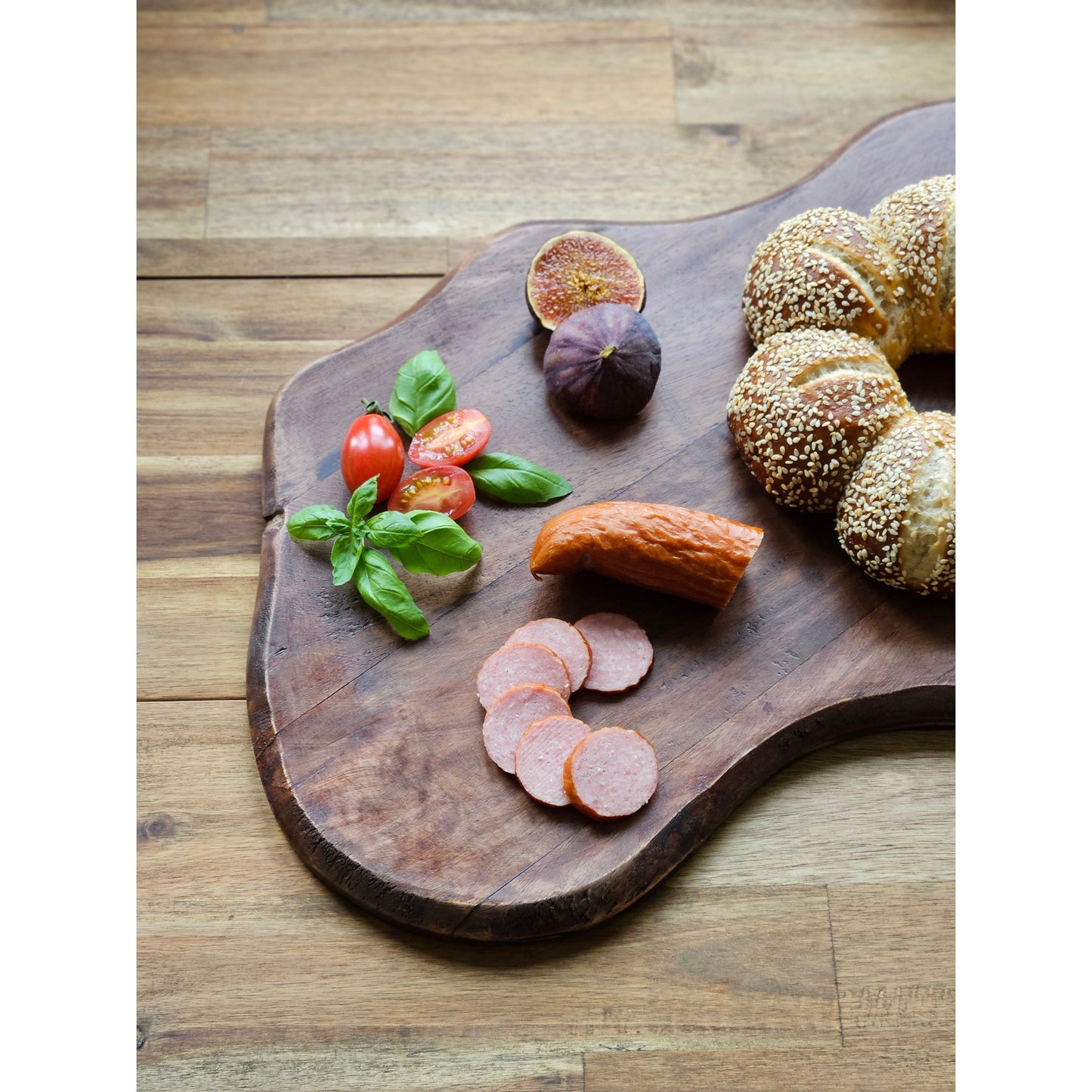 XXL Holzbrett Schneidebrett Mangoholz Servierbrett Platte Holz braun Brett 80 cm