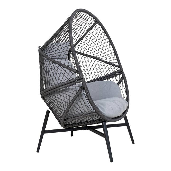 Rosario Loungesessel - Polyrattan. Schwarz. Inkl. Kissen.