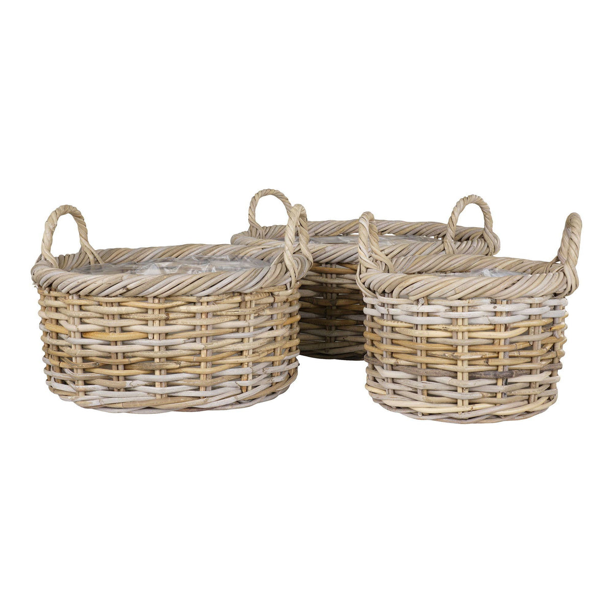 3er Set Kuta Körbe, Natur, für Pflanzen und Dekoration