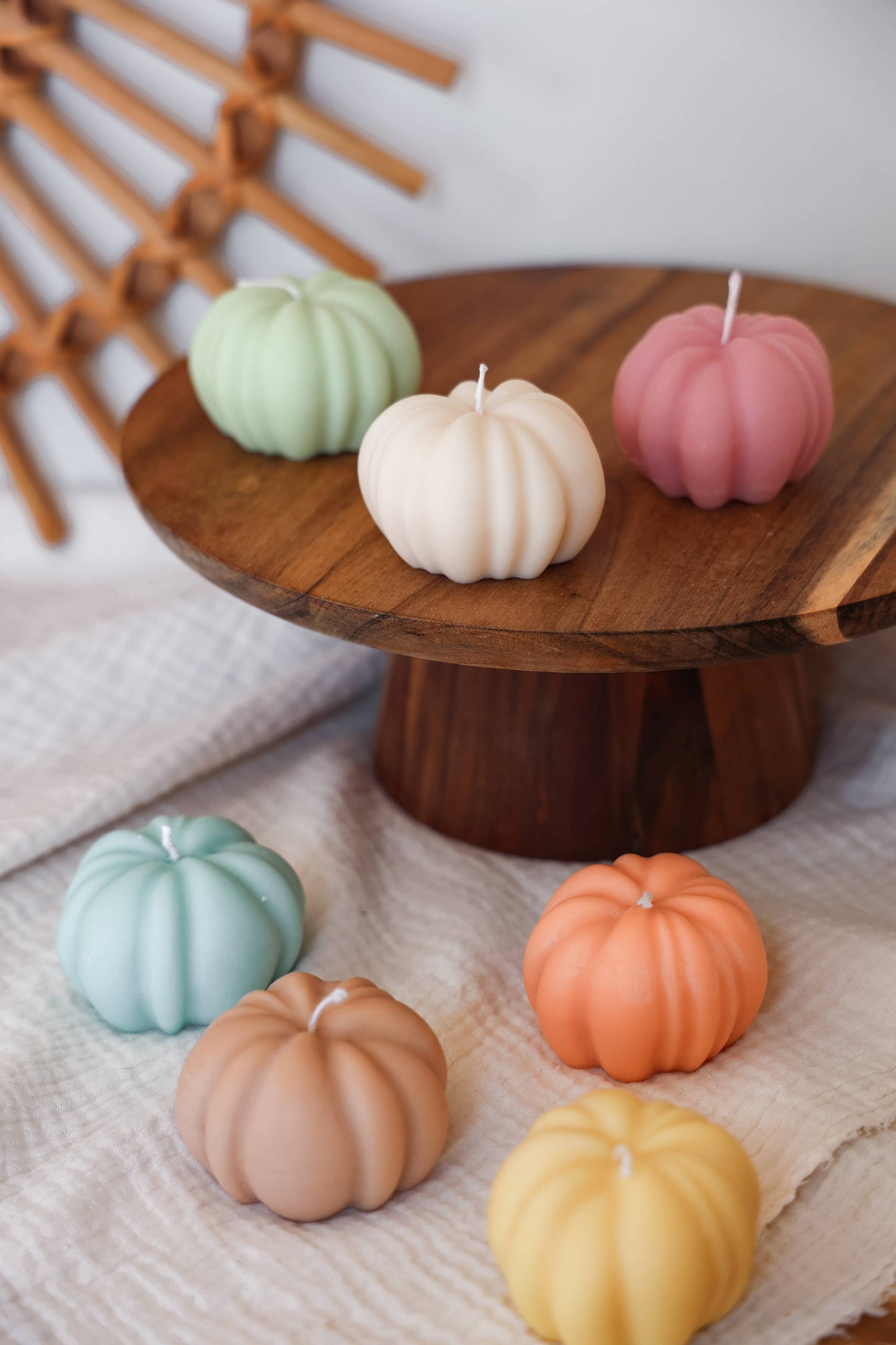 Handgemachte Kürbis Kerze