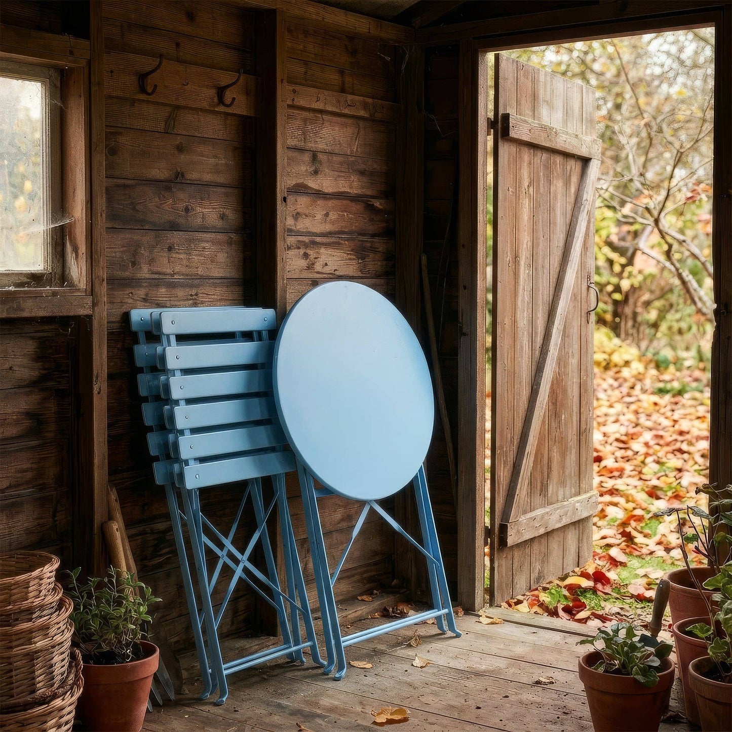 2-Sitzer Sussex Bistro-Set – rund: Gelb