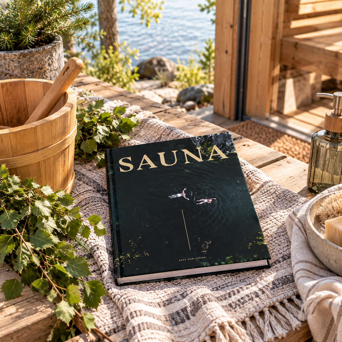 Bildband, Sauna, über finnische Saunakultur & nordische Wellness, englischsprachige Ausgabe