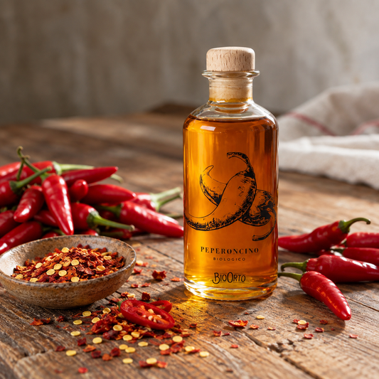 Bio Chili-Olivenöl, 200 ml, extra nativ & aromatisch-scharf