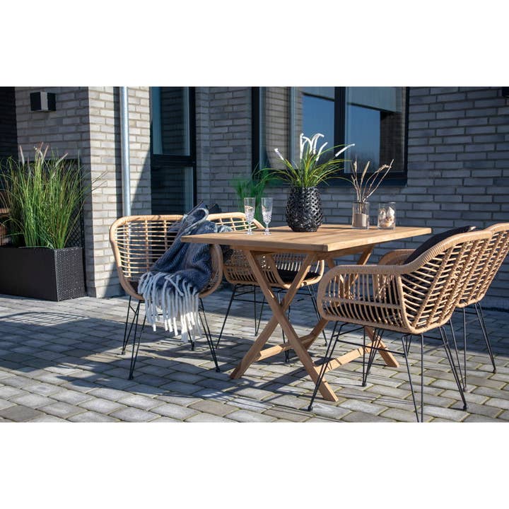 Oviedo Teak Esstisch - Esstisch aus Teak 120x80xh75cm