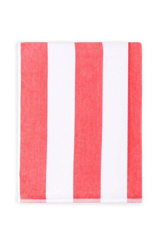 Strandtuch Gibalta Pink gestreift – 100 × 180 cm