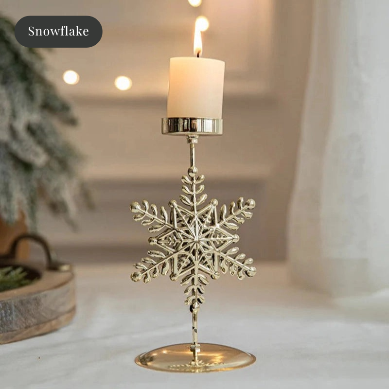 Eiserne Weihnachtskerzenhalter: Eight-pointed star