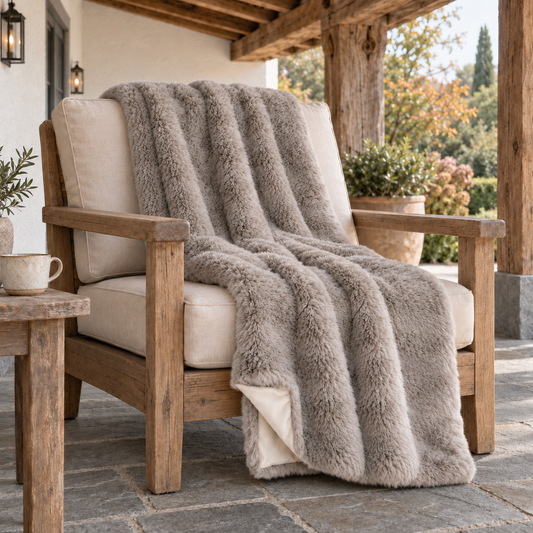 Kuscheldecke Galena, in Grau, 130 × 180 cm