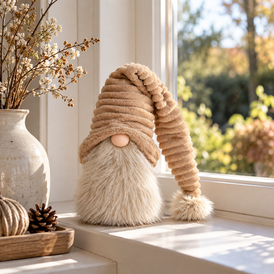 Deko-Wichtel aus Textil 22 × 33 cm, in Beige