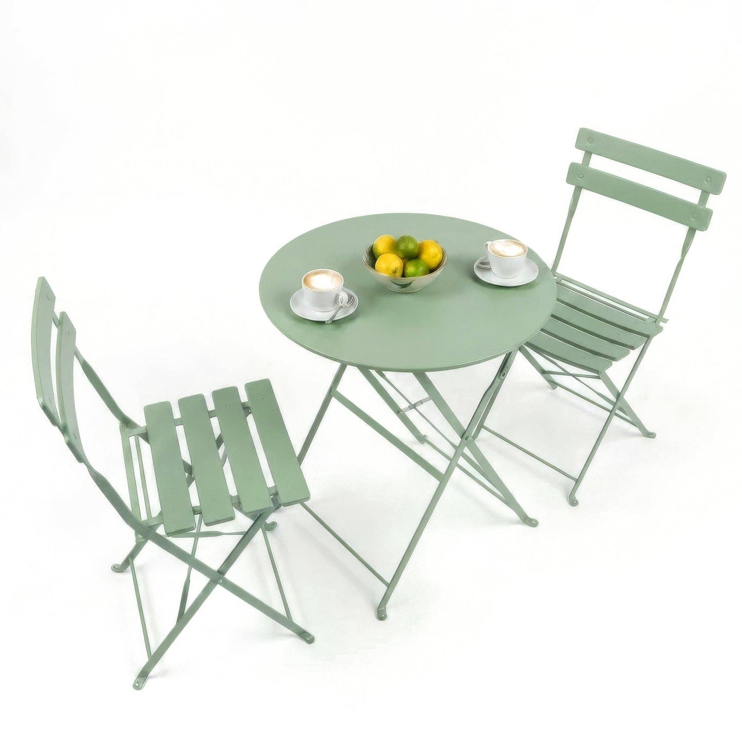 2-Sitzer Sussex Bistro-Set – rund: Sage Grün