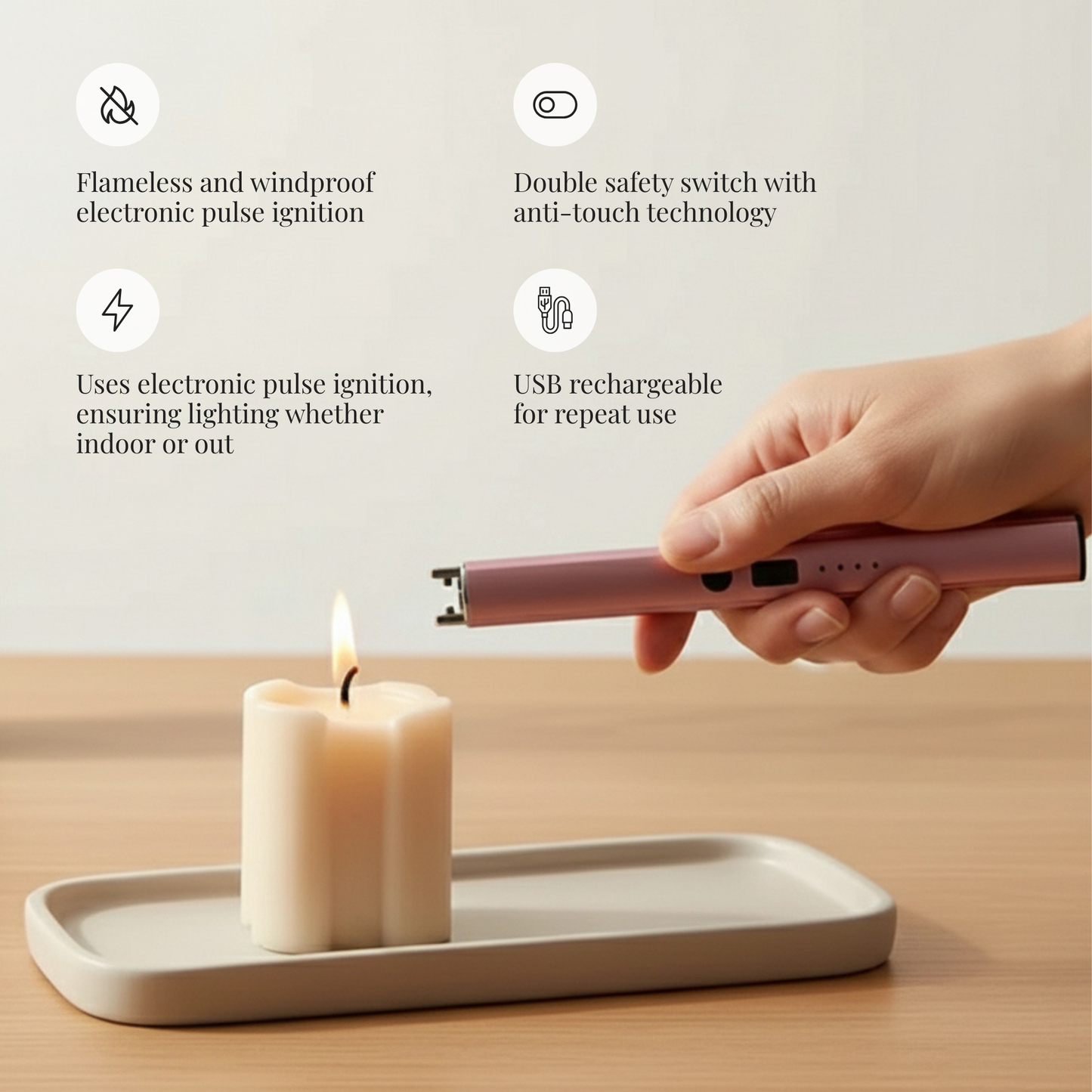 Wiederaufladbares USB-Lichtbogenfeuerzeug